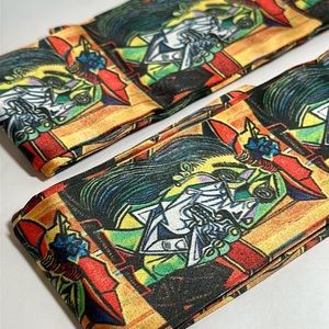 Two Picasso Classical Oil Painting Thin Purse Scarves/ Hair Bands/Scarves- #1086